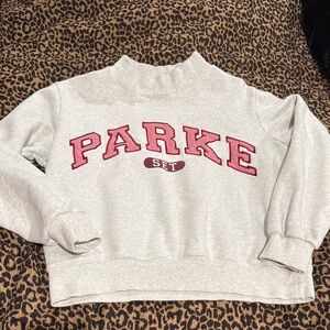 Parke Women's Gray Crew Neck Sweater